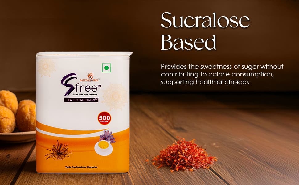 Saffron Tree Sugar Free Saffron Sucralose Pellets Non nutritive sucralose sweetner with Saffron