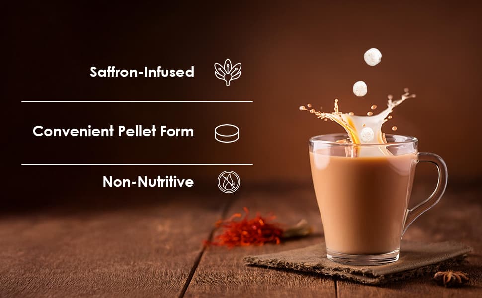 Saffron Tree Sugar Free Saffron Sucralose Pellets Non nutritive sucralose sweetner with Saffron Saffron Tree