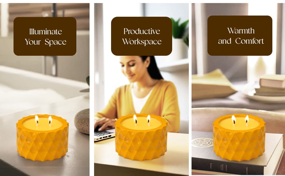Saffron Tree Cozylights Cardamom Saffron Candle-170Gm