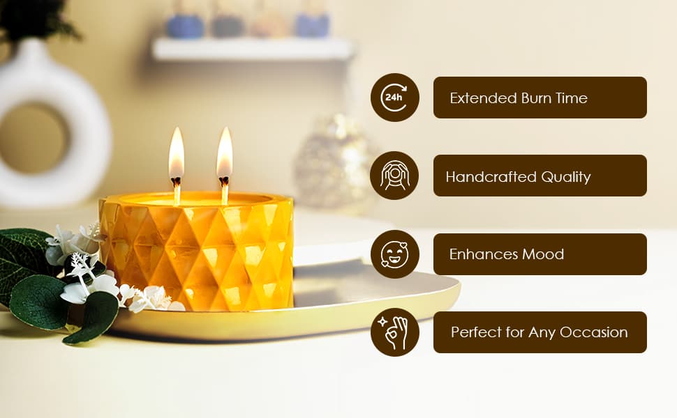Saffron Tree Cozylights Cardamom Saffron Candle-170Gm