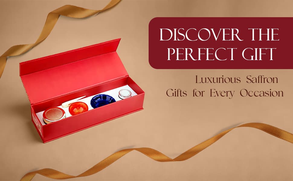 Gangwal Naturals Red Sensations Saffron Gift Pack: 1g Kasmira & 5g Classic Saffron with Ceramic & Crystal Bowls - SaffronTree