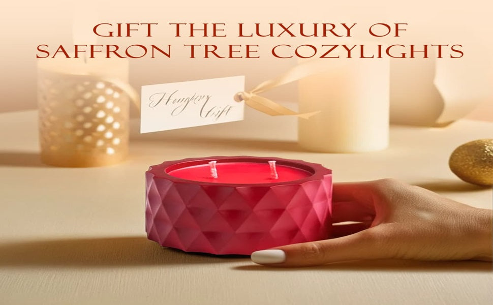 Saffron Tree Cozylights Sweet Mango Saffron Candle - 170Gm Saffron Tree