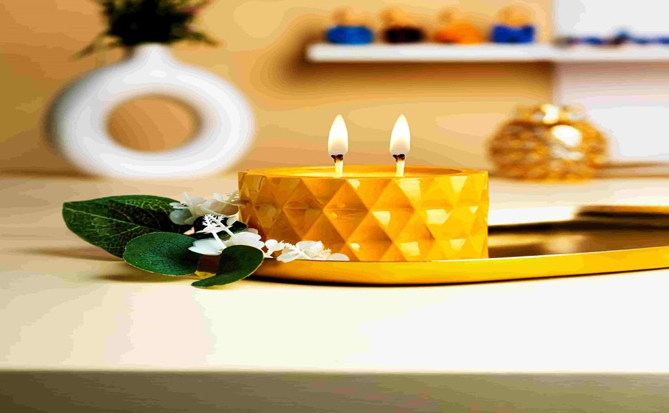 Saffron Tree Cozylights Cardamom Saffron Candle-170Gm