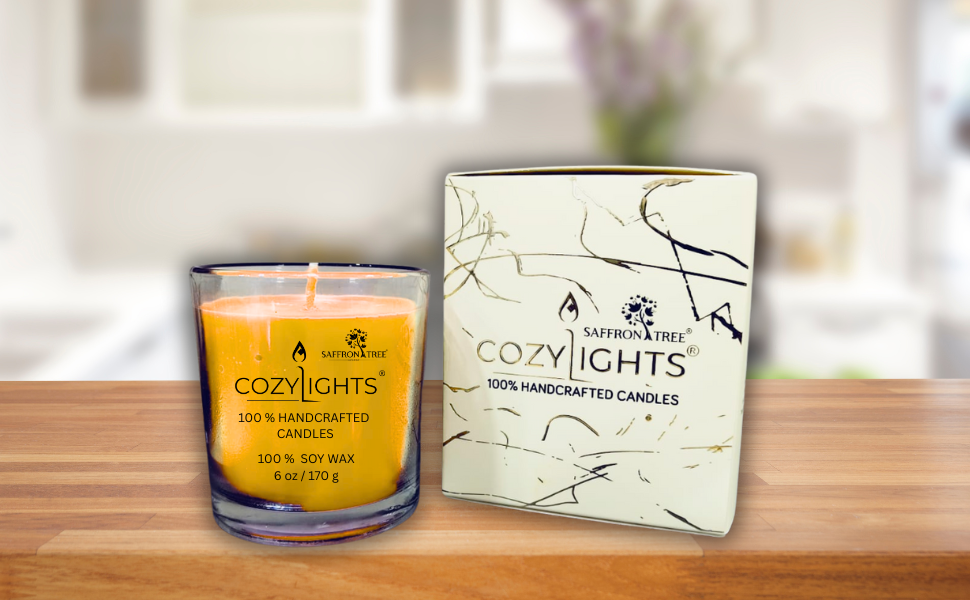 Cozylights Cardamom Saffron Candle-170Gm - SaffronTreeCozylights Cardamom Saffron Candle - Saffron Tree