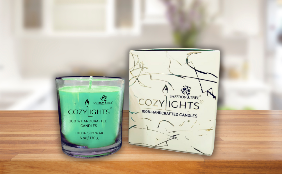 Cozylights Cinnamon Saffron Candle - 170Gm SaffronTree