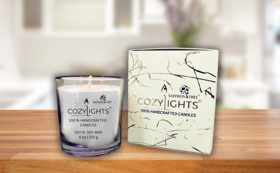 Cozylights Citrus Sage Saffron Candle - 170Gm SaffronTree