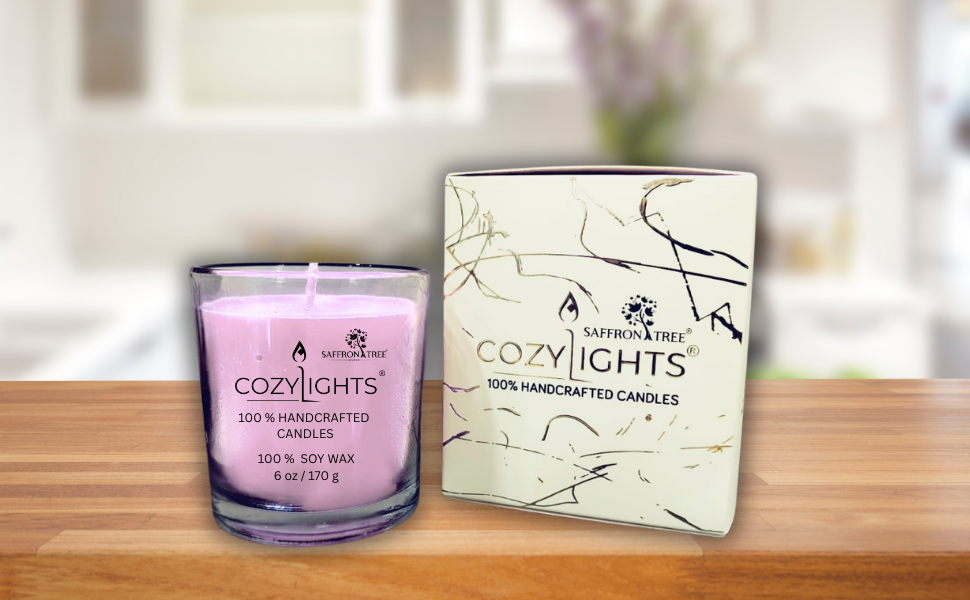 Cozylights Honey Suckle Saffron Candle - 170Gm SaffronTree