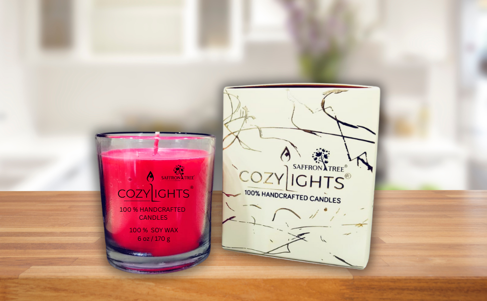 Cozylights Sweet Mango Saffron Candle - 170Gm SaffronTree