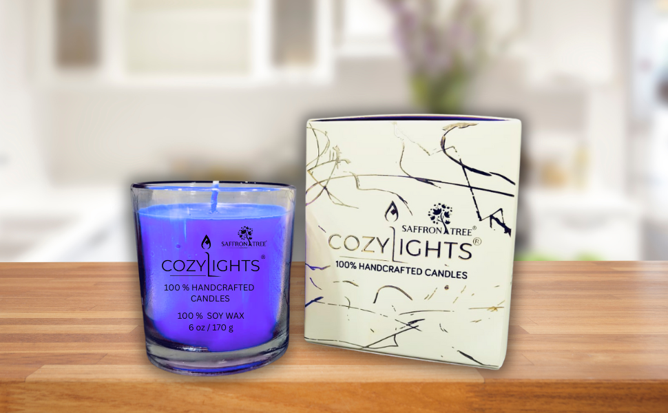Cozylights Tea Tree Saffron Candle-170Gm SaffronTree