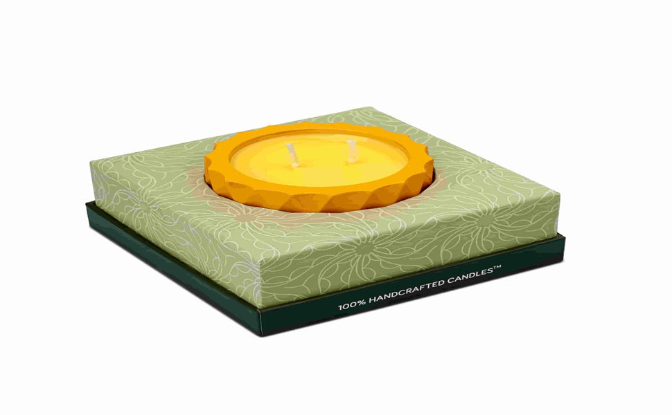 Saffron Tree Cozylights Cardamom Saffron Candle-170Gm