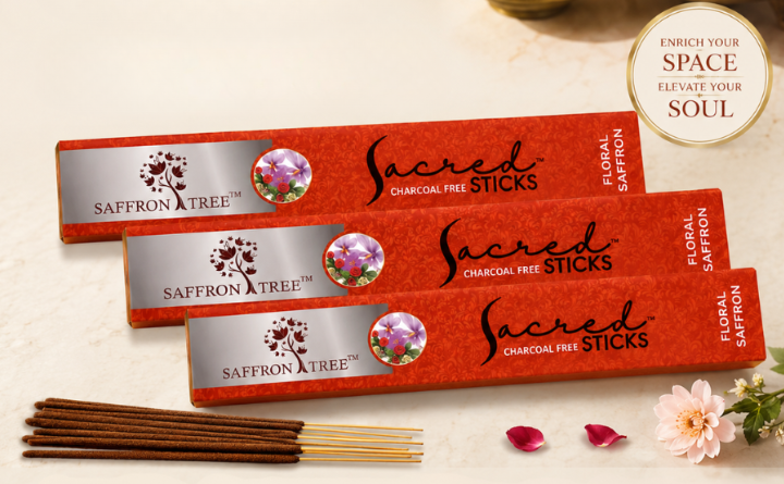 Incence Stick - Floral saffron pack of 3 SaffronTree