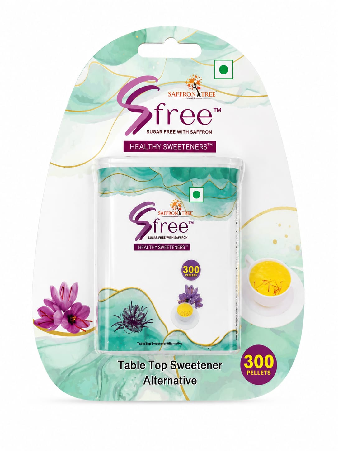 Saffron Tree Sugar Free Saffron Sucralose Pellets Non nutritive sucralose sweetner with Saffron Saffron Tree