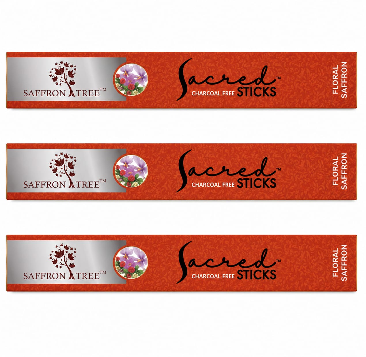 Incence Stick - Floral saffron pack of 3 SaffronTree